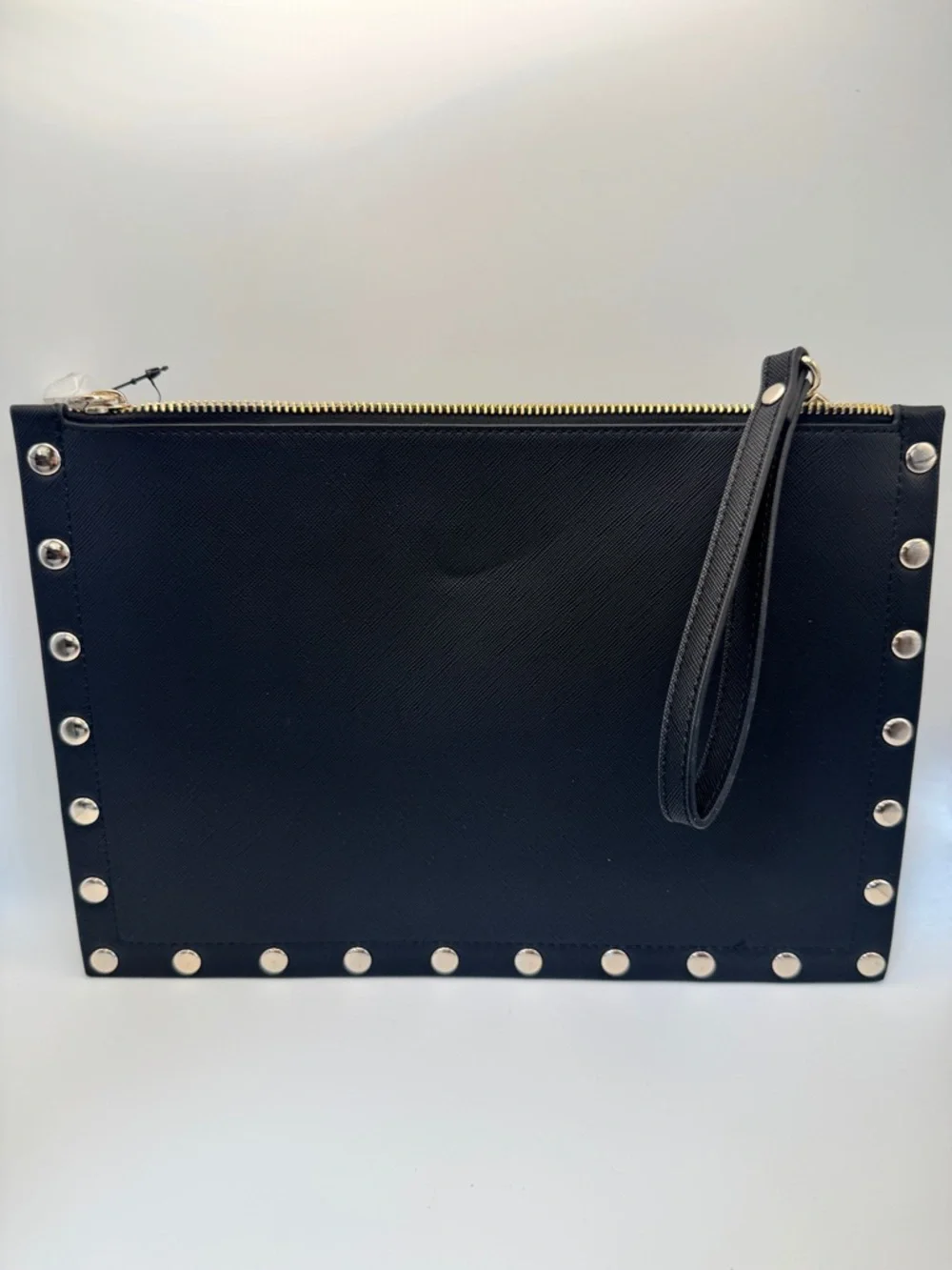 NWT White House Black Market WHBM Black Floral Studded Clutch Wristlet Bag - Picture 2 of 8